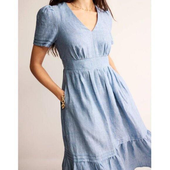Boden Blue Midi Dress - Picture 4 of 7